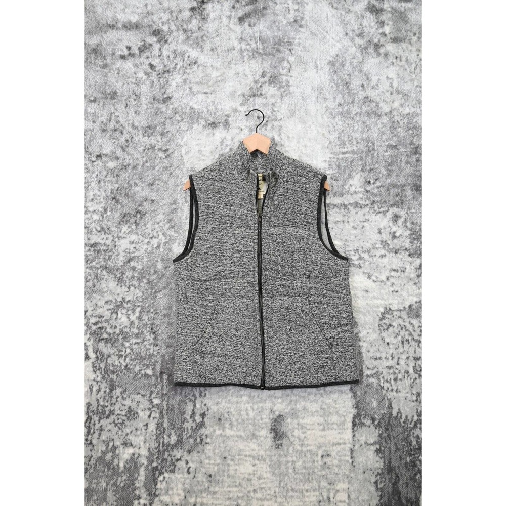 Splendid Mills Gray Puffer Full Zip Sleeveless Jacket Vest Size M Medium